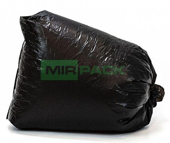 Мешки для мусора 120 л, 50 мкм, ПВД, черные, в пачках 200 шт. 2х слойные - Вид 7